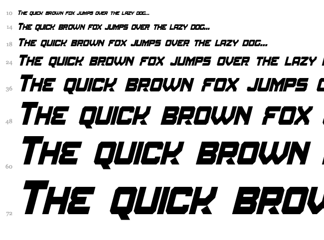 Amuro font waterfall